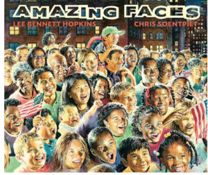 Book cover, Amazing Faces poetry anthology